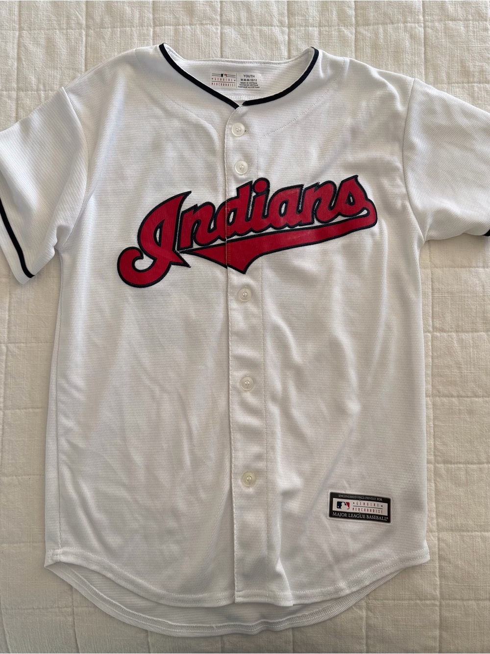 MLB Indians Jersey Youth Medium